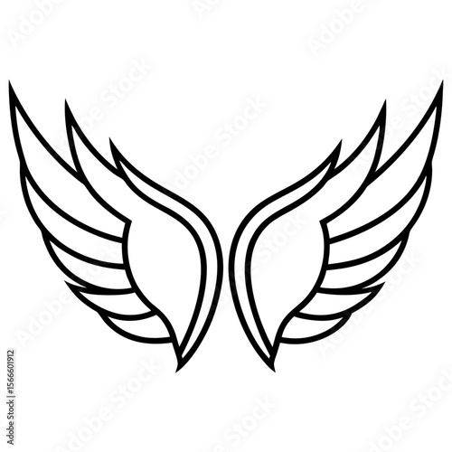 Wings Icon for Freedom and Aviation Concepts