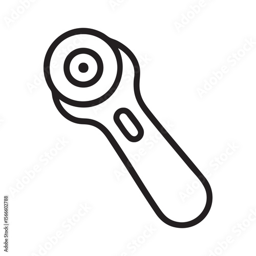 Rotary Cutter Fabric Craft Quilting Tool Icon