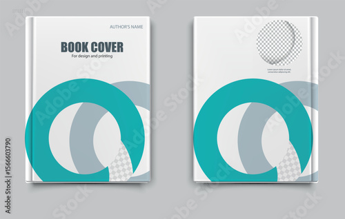 Book cover template design with a wavy pattern. Suitable for personal author's books, catalogs with goods for different companies. Vector graphics, abstract background.