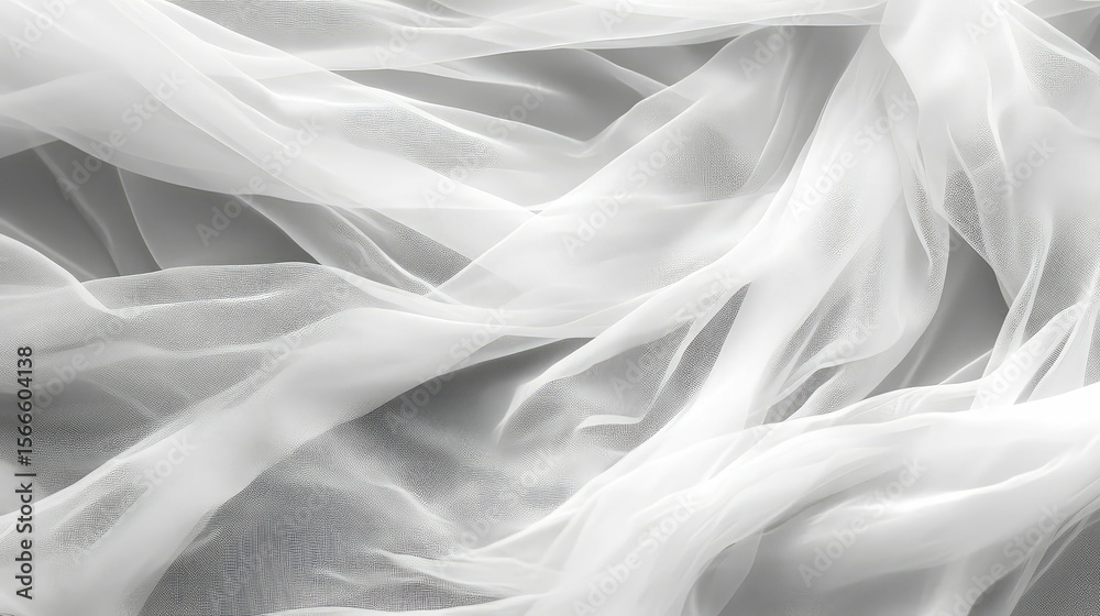 Obraz premium style tulle white