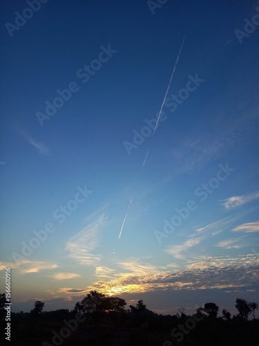 sunset in the sky