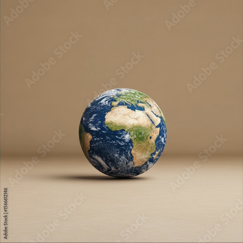 A Stunning Earth Globe Surrounded by Neutral Background