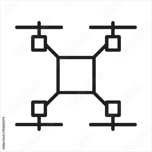 Black and white cartoon vector illustration of a man with a dumbbell symbol