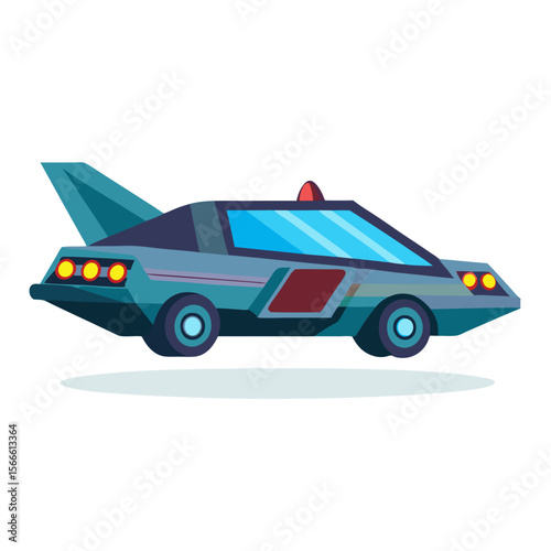 cartoon police car