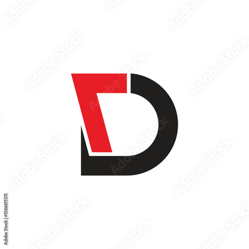 letters d arrow simple geometric logo vector