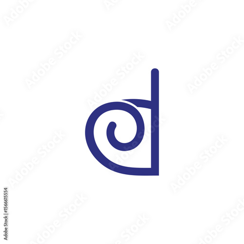 letters cd curves spiral simple logo vector