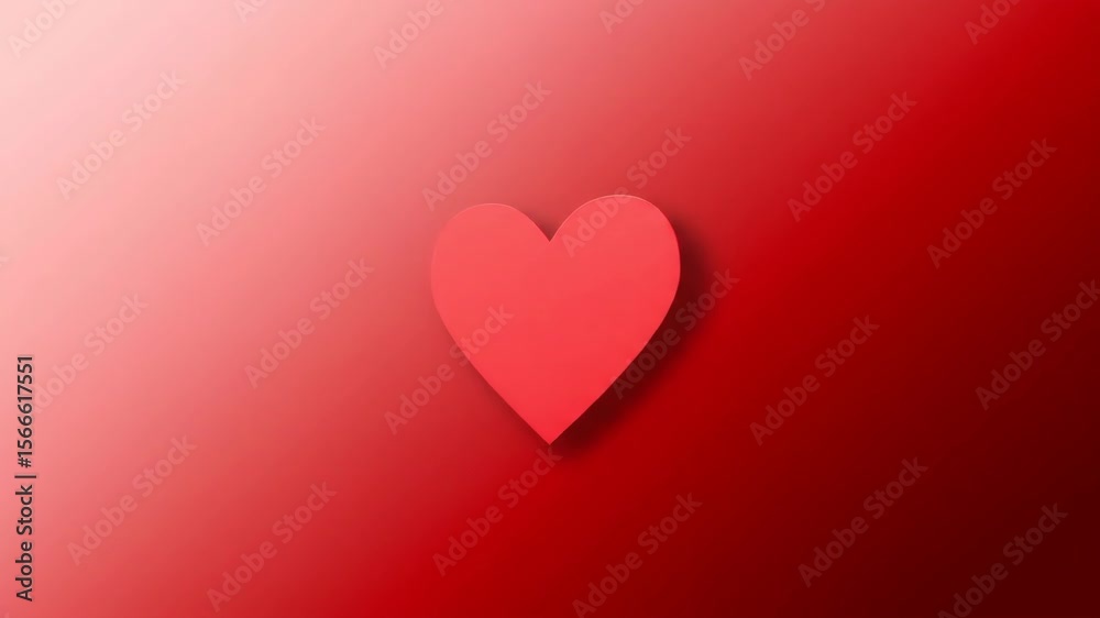 Abstract Red Gradient Background with Vertical Line - A single, thin, vertical red line is positioned in the center of a gradient background that transitions from light pink to deep red.