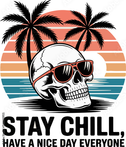 Stay chill skull t shirt