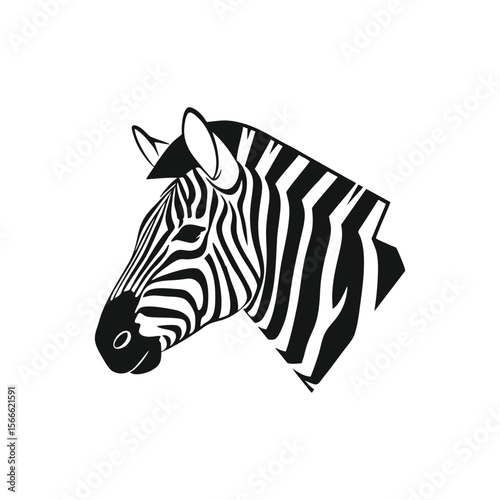 zebra head vector logo
