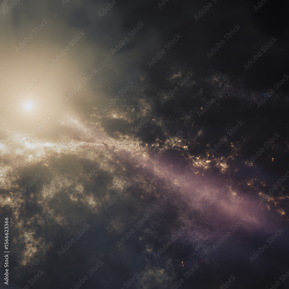 Obraz premium A sun is shining on the clouds