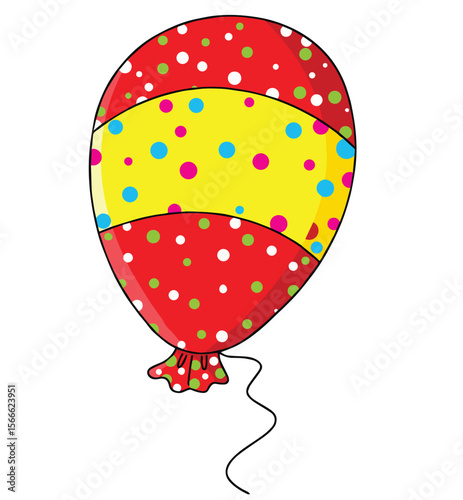 Cute cartoon hand drawn vector balloon clipart.
