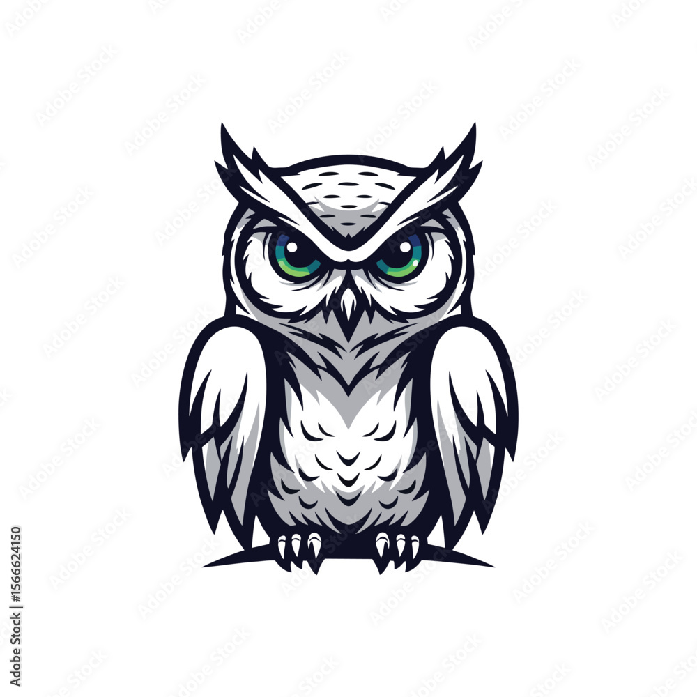 Obraz premium owl on a branch logo