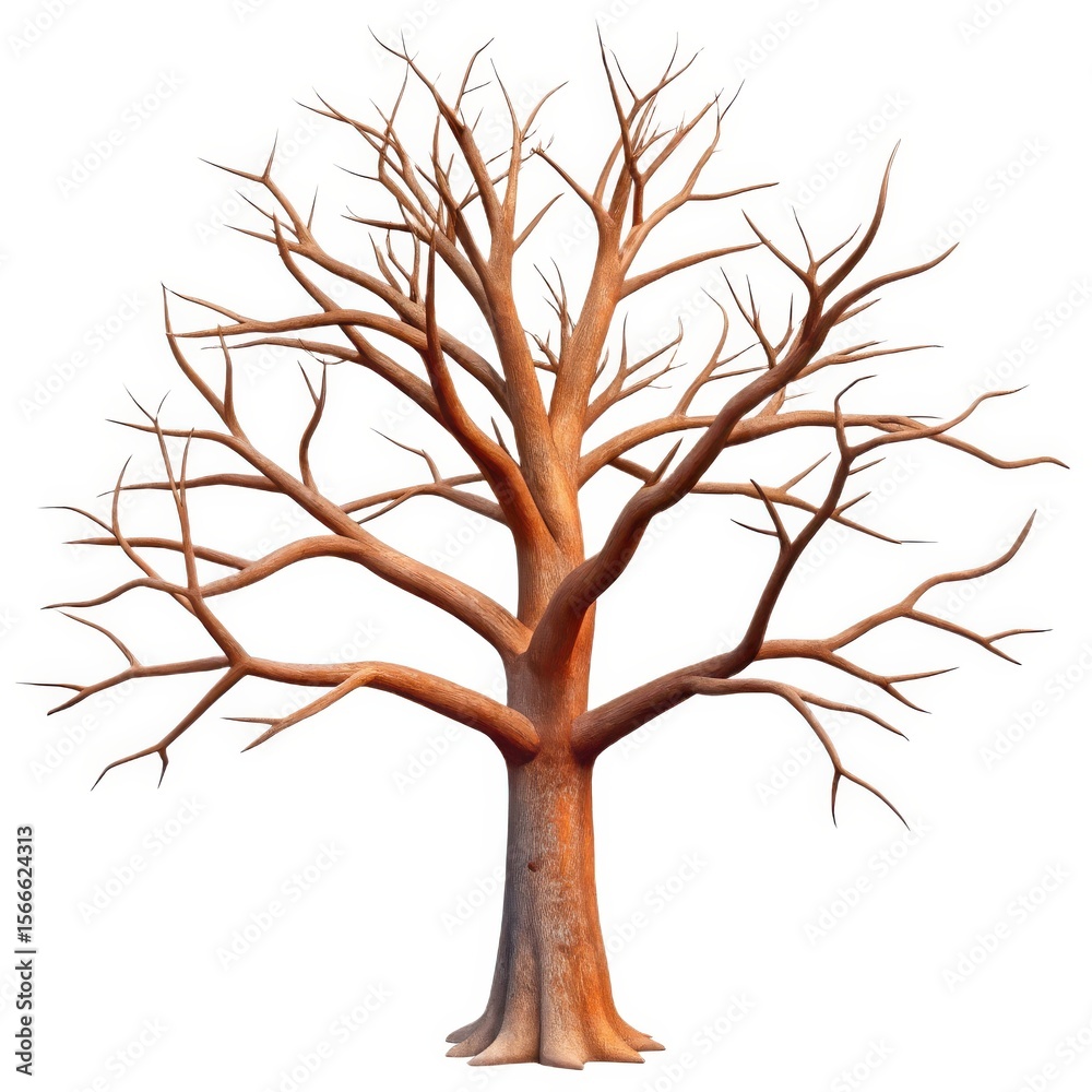 Fototapeta premium oak tree isolated on white