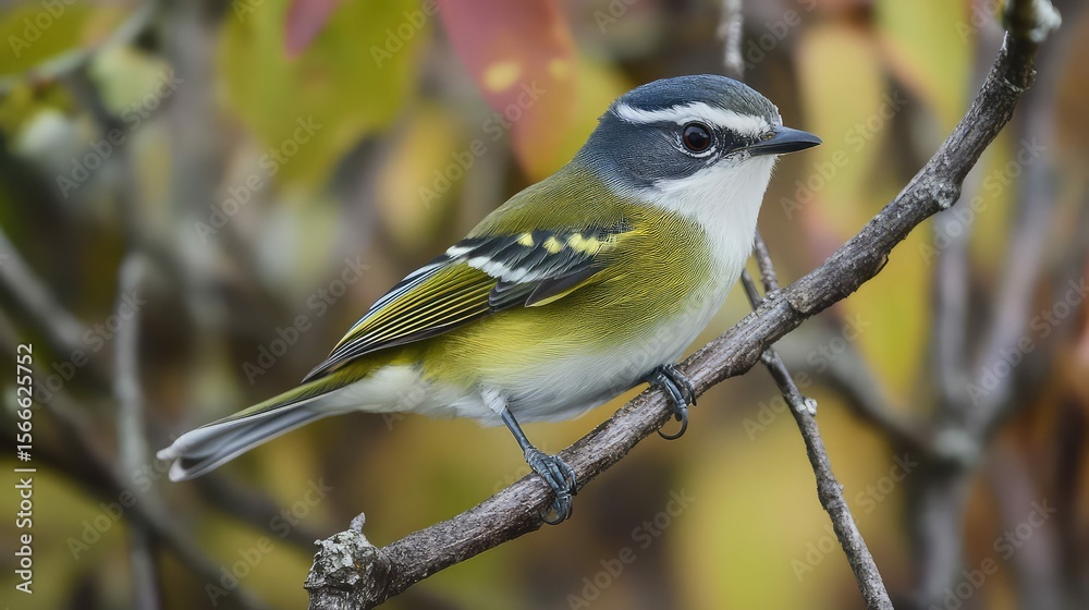 Fototapeta premium photography blue headed vireo