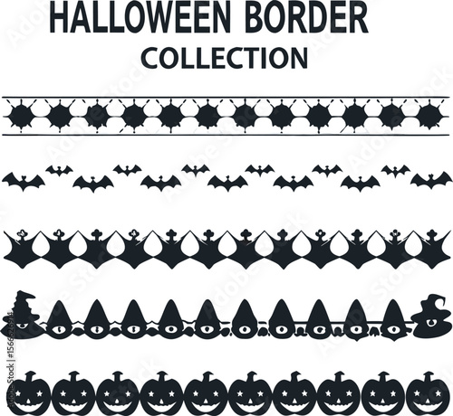 Halloween Silhouette Vector collection Happy Halloween vector design element set illustration  vector
