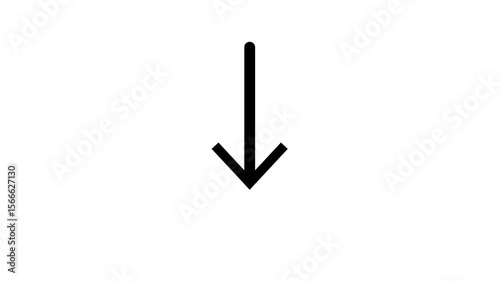 Download arrow icon animated on a white background.
