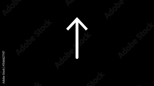 Simple uploading icon animated on a black background.