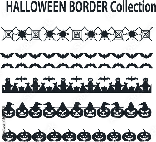 Halloween Silhouette Vector collection Happy Halloween vector design element set illustration  vector
