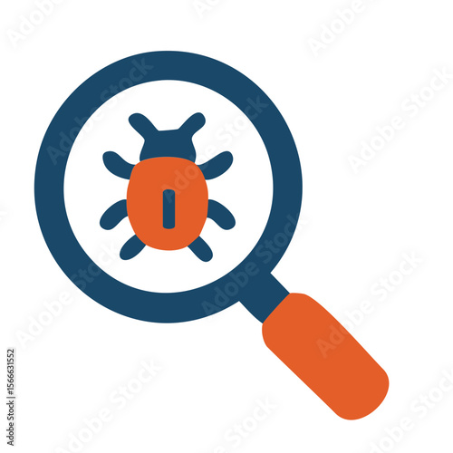 Bug Search Flat Icon