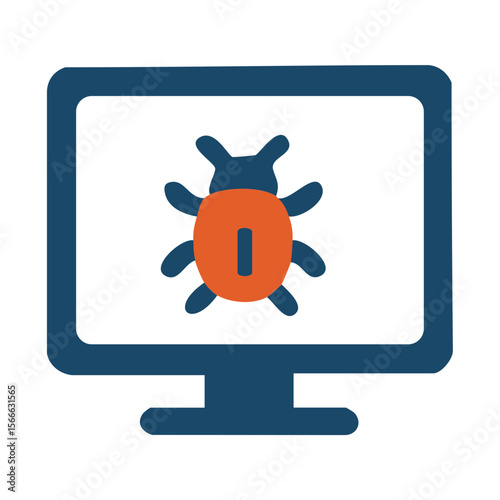 Computer Bug Flat Icon