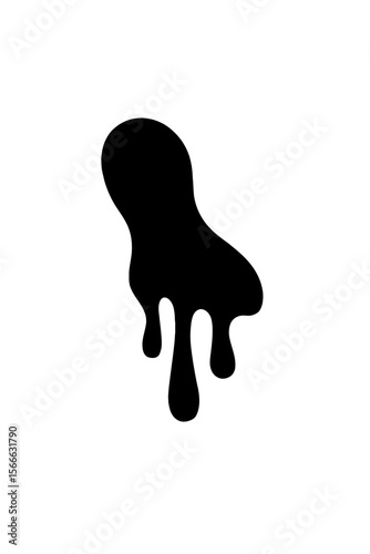 very simple flat and single minimalist Melting Path Step Silhouettes in black on a white background