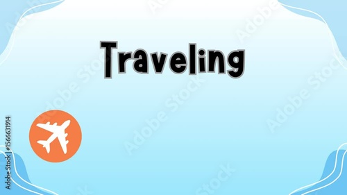 Travel animations by plane, bus, ship and train. Travel Animations and means of transportation. Travel Concept.