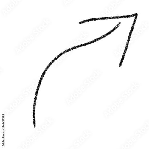 Hand drawn black arrow 