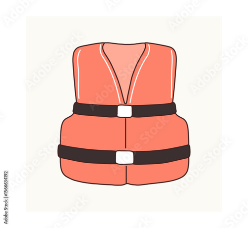 Life Vest – Water Safety Gear Vector Icon