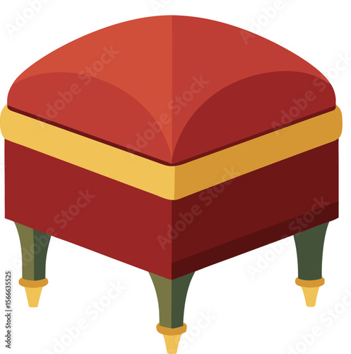 red box with gold and red beads Ottoman
