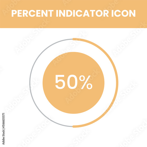 50 Percent Circle Status Icon