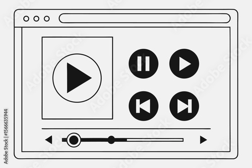 video-streaming-interface---black-icons-