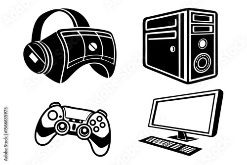 virtual-reality-equipment---black-icons-