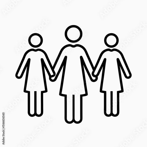 Family Holding Hands Illustration Representing Unity and Togetherness for Blogs, Websites, Educational Content, and Social Media Awareness Campaigns  