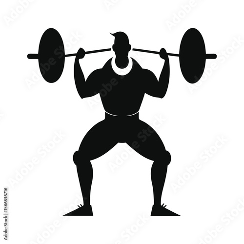 illustration of a man lifting weights
