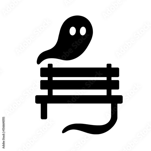 very simple flat and single minimalist Drifting Bench Step Silhouettes in black on a white background