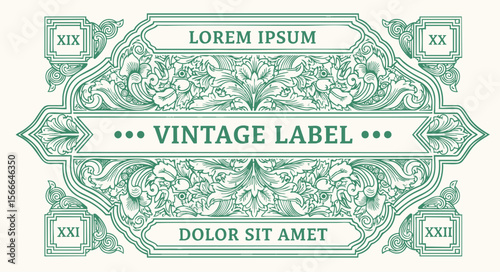 Vintage typographic decorative ornament design elements vector illustration