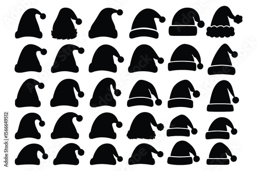 Black Santa Hats Collection christmas hats winter hats