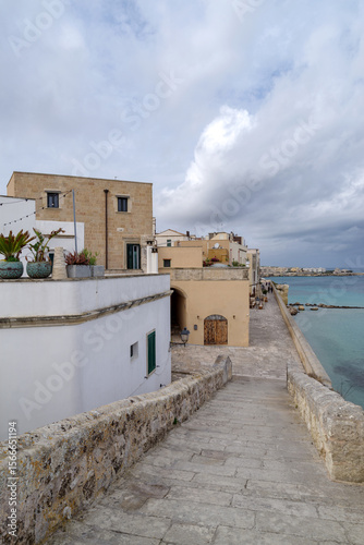 Alley in the old town of Otranto, Puglia, Italy