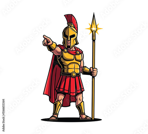 warrior spartan head mascot graphic design Illustration