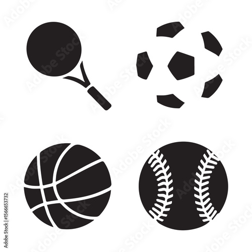 Tennis ball soccer ball basketball baseball tennis racket