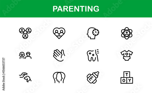 Parenting Modern Line Icon Set with Minimal Style and Unique Designs, Professional Quality for Diverse Creative Projects and Premium Visual Appeal