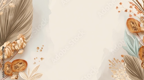 Beige Floral Background