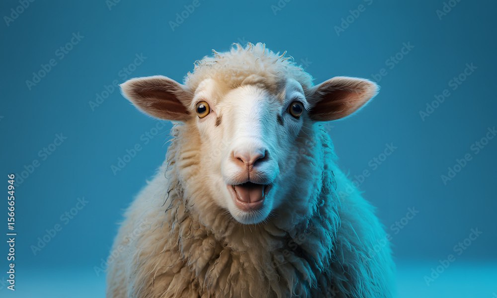 Obraz premium Sheep portrait studio shot