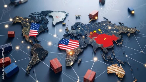 Global trade connections worldwide