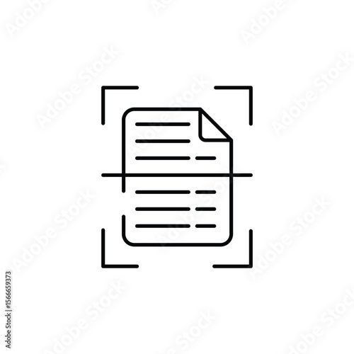 File Scan icon design with white background stock illustration
