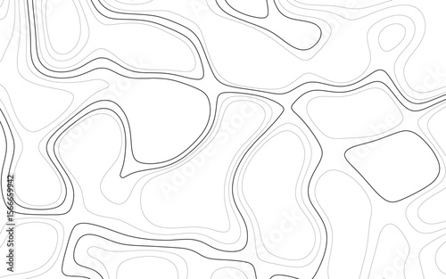 Topographic Background. Abstract wavy and curved lines background. Background of the Topographic Map. Sophisticated Dark Background with Contour Map Lines Creating an Organic and Fluid Pattern.