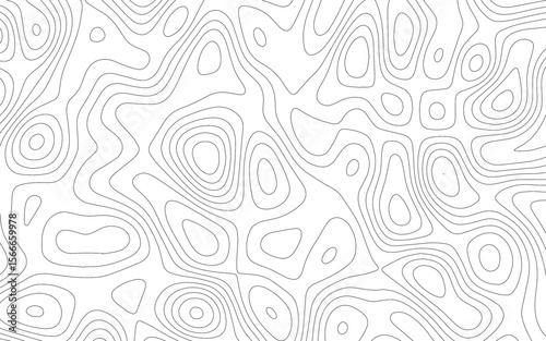 Topographic Background. Abstract wavy and curved lines background. Background of the Topographic Map. Sophisticated Dark Background with Contour Map Lines Creating an Organic and Fluid Pattern.