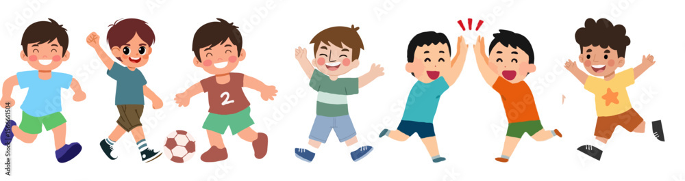 Group of elementary or kindergarten little children. Diverse multinational school children. Happy school kids boys and girls of different race. Vector characters clipart illustration isolated. Group of elementary or kindergarten little children. Diverse multinational school children. Happy school kids boys and girls of different race. Vector characters clipart illustration isolated.