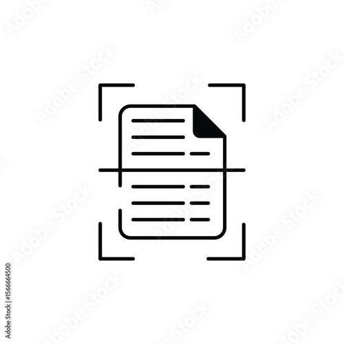 File Scan icon design with white background stock illustration