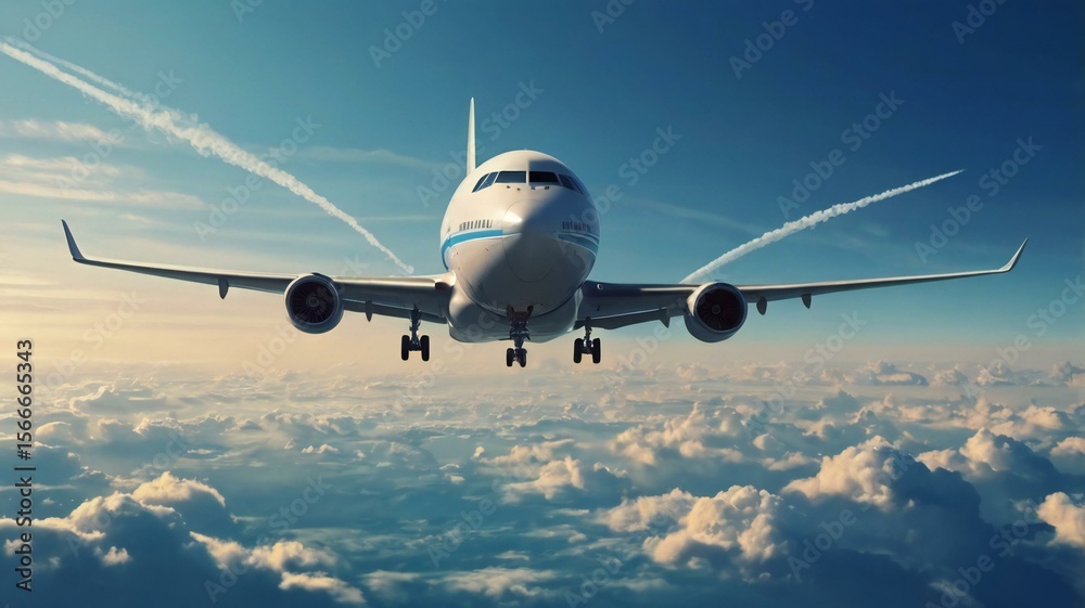 Obraz premium Airplane in sky